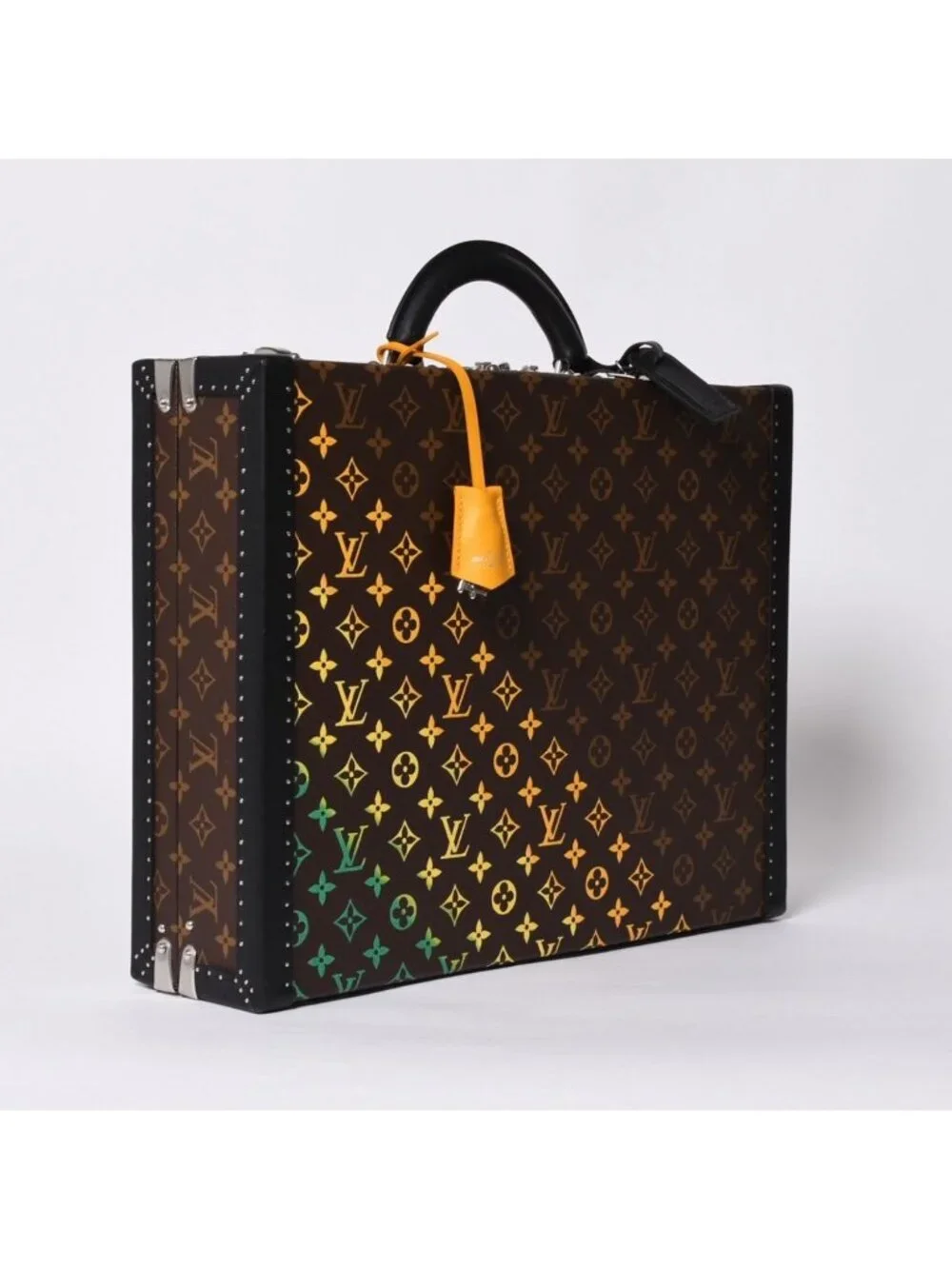Louis Vuitton Special Order Trunk Case 45 President Monogram Illusion Brown